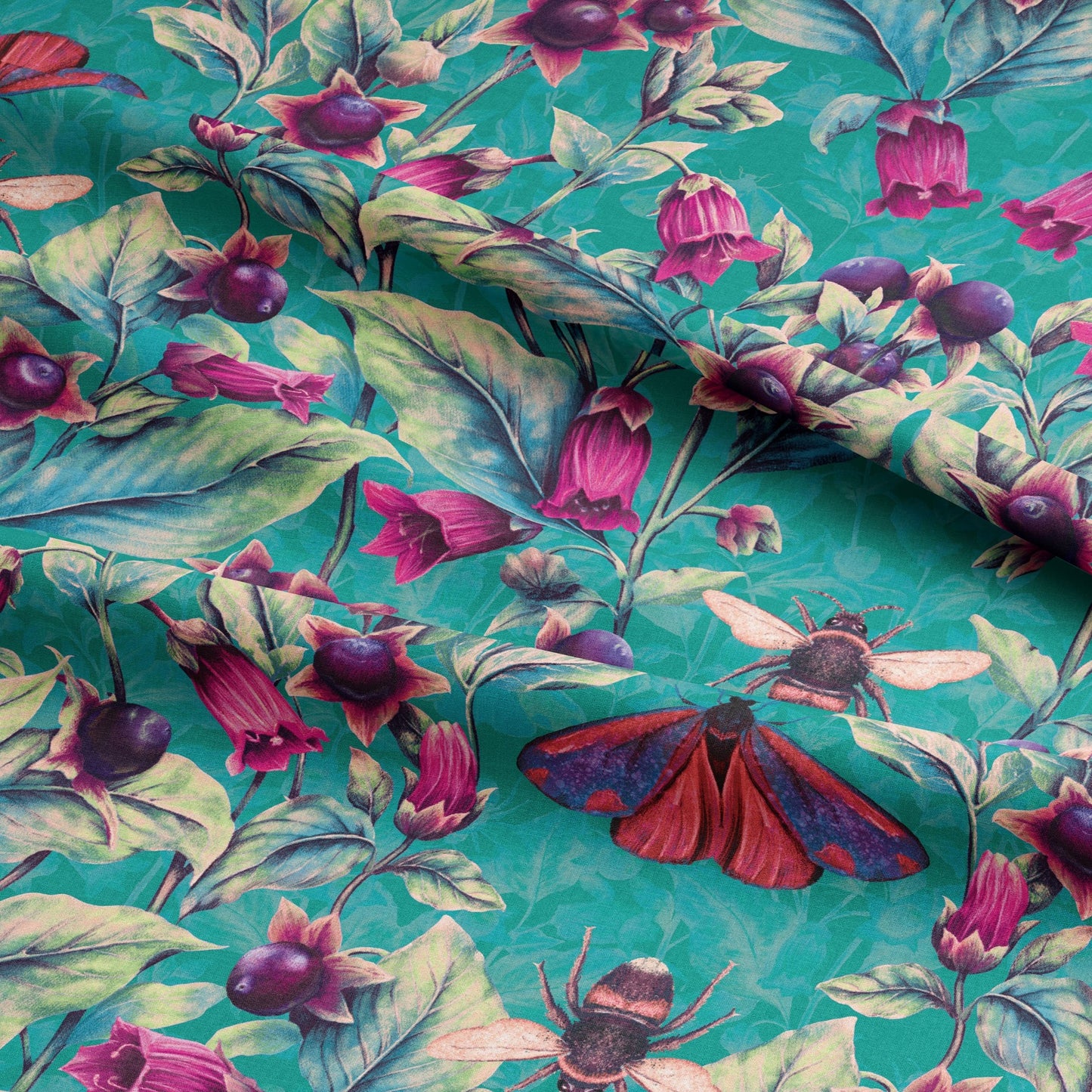 Deadly Nightshade Fabric in Arsenic SAMPLE