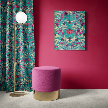 VELVET Deadly Nightshade Fabric in Arsenic