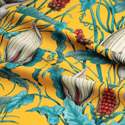 Lords and Ladies Fabric in Alchemist Yellow SAMPLE