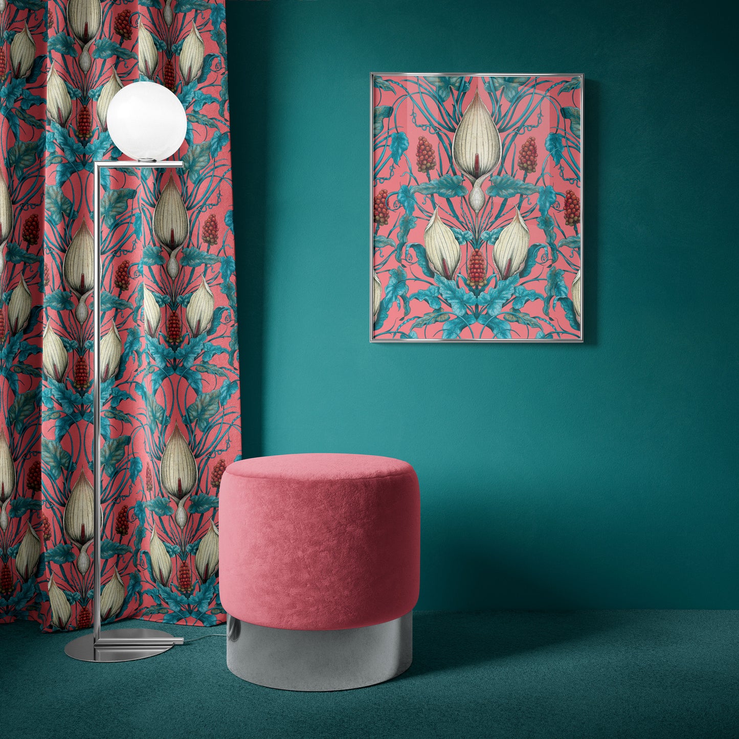 LINEN Lords and Ladies Fabric in Penicillin Pink