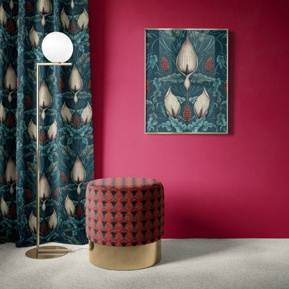 VELVET Lords and Ladies Fabric in Tincture of Teal