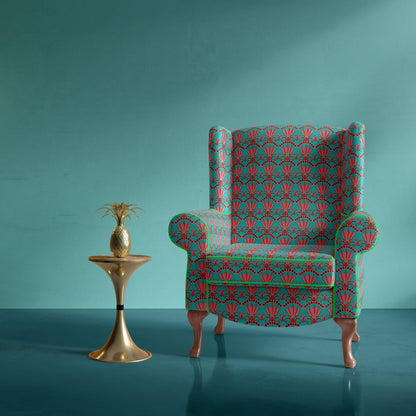 LINEN Seed Pod Fabric in Teal