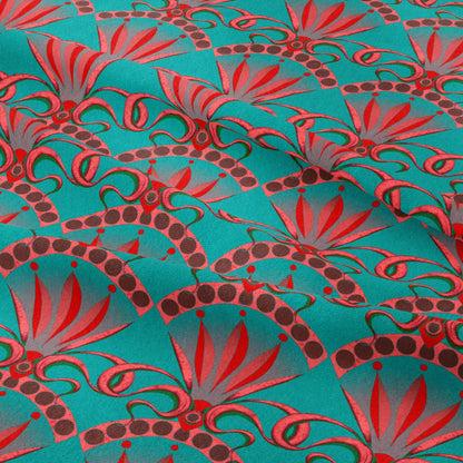 LINEN Seed Pod Fabric in Teal