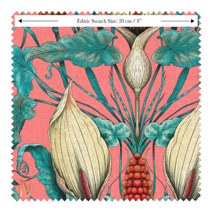 LINEN Lords and Ladies Fabric in Penicillin Pink