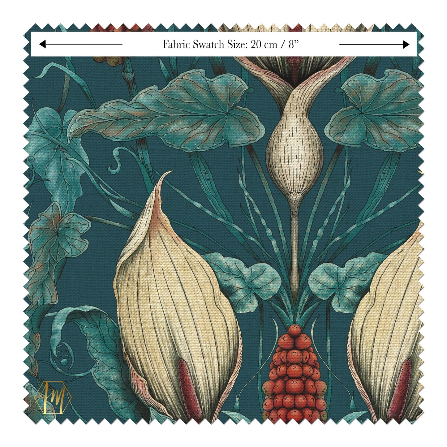 LINEN Lords and Ladies Fabric in Tincture of Teal