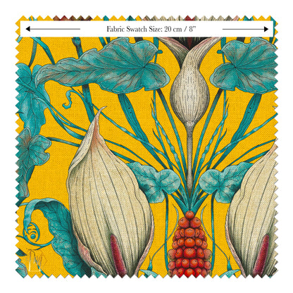 LINEN Lords and Ladies Fabric in Alchemist Yellow