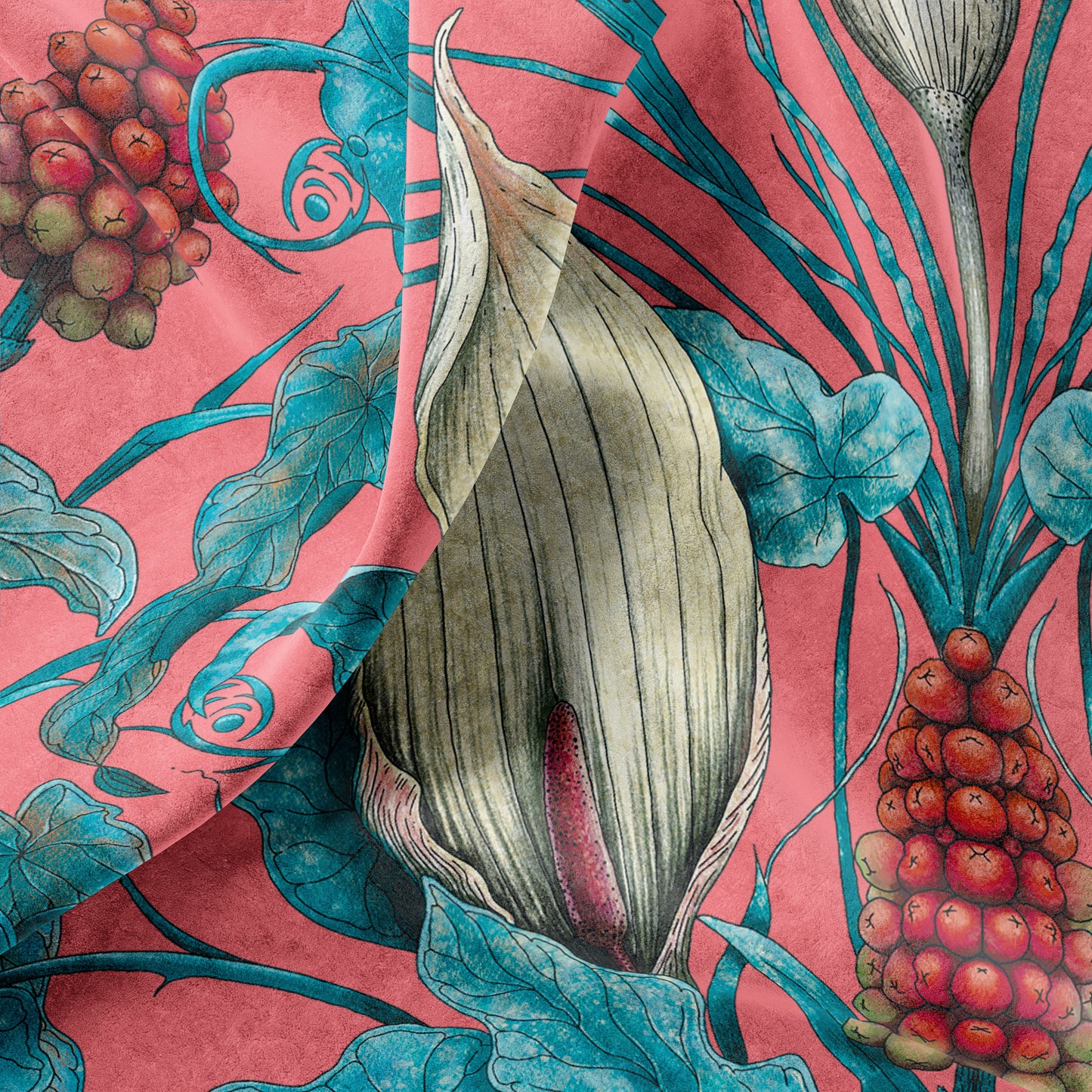 VELVET Lords and Ladies Fabric in Penicillin Pink