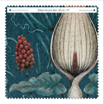 VELVET Lords and Ladies Fabric in Tincture of Teal